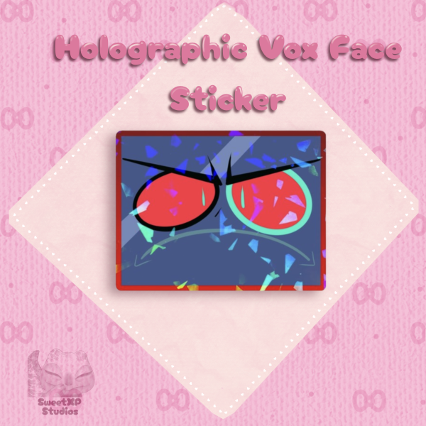 Holographic Vox Face Sticker