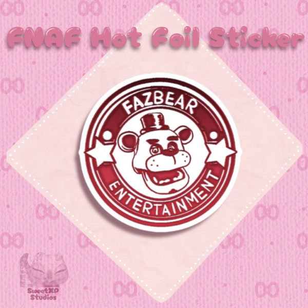 FNAF Hot Foil Sticker - Red
