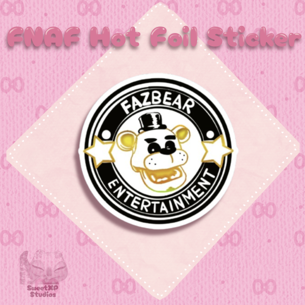 FNAF Hot Foil Sticker Limited Edition- Golden Freddy