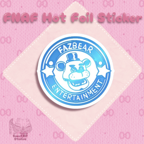 FNAF Hot Foil Sticker - Blue