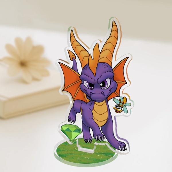 Purple Dragon Clear Acrylic Standee