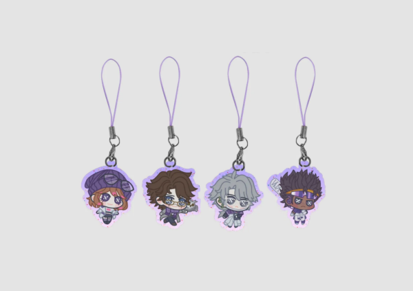 BLk Full Acrylic Phone Charm Set