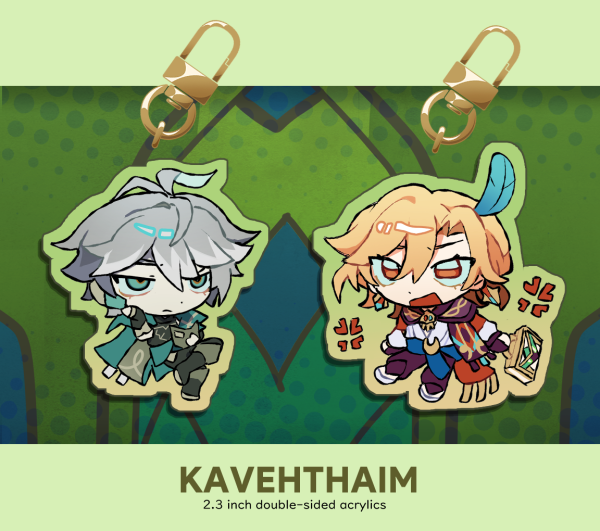 Genshin Impact Kavehthaim Kaveh Alhaitham Acrylic Keychain SET