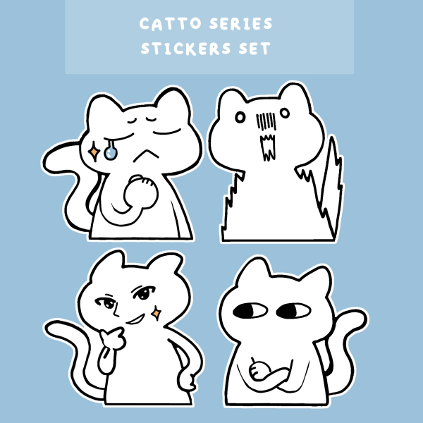 Catto series stickers set