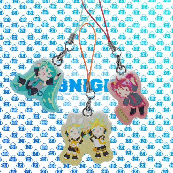 Vocaloid Glitter Acrylic Charms Set