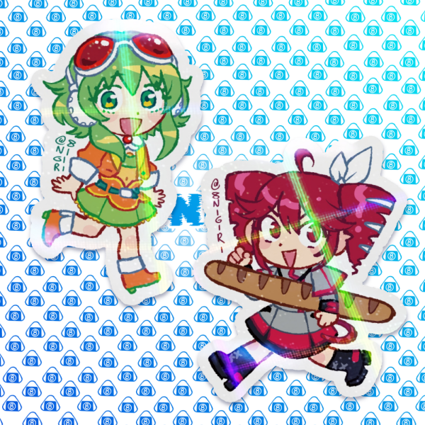GUMI and Teto Holo Stickers