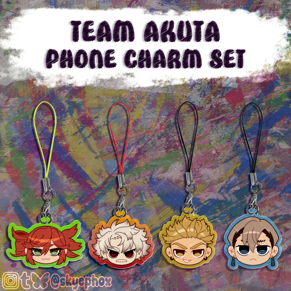 Team Akuta Acrylic Phone Charms