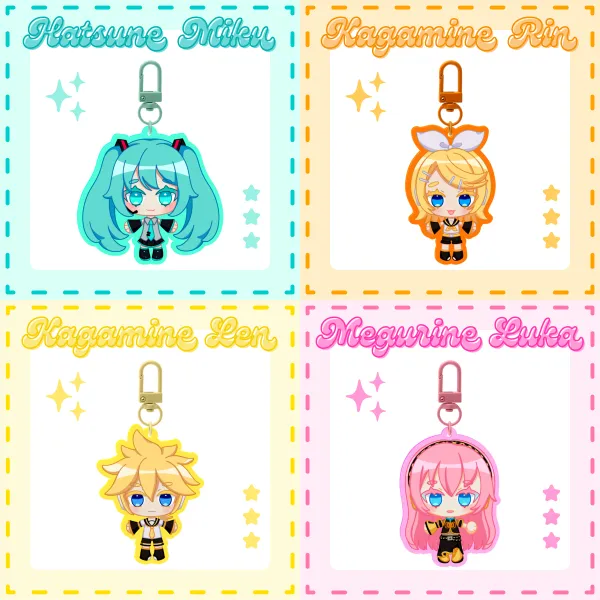 Crypton Vocaloid Keychain Set