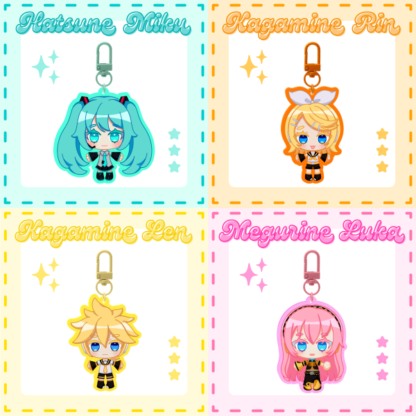 Crypton Vocaloid Keychain Set