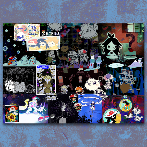 Pokemon - Kantrio Collage Print A3