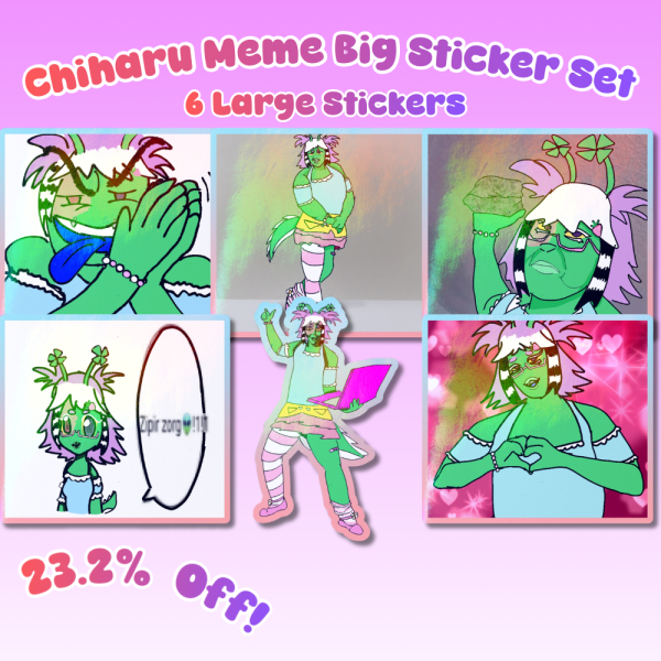 Chiharu Meme Big Sticker Set