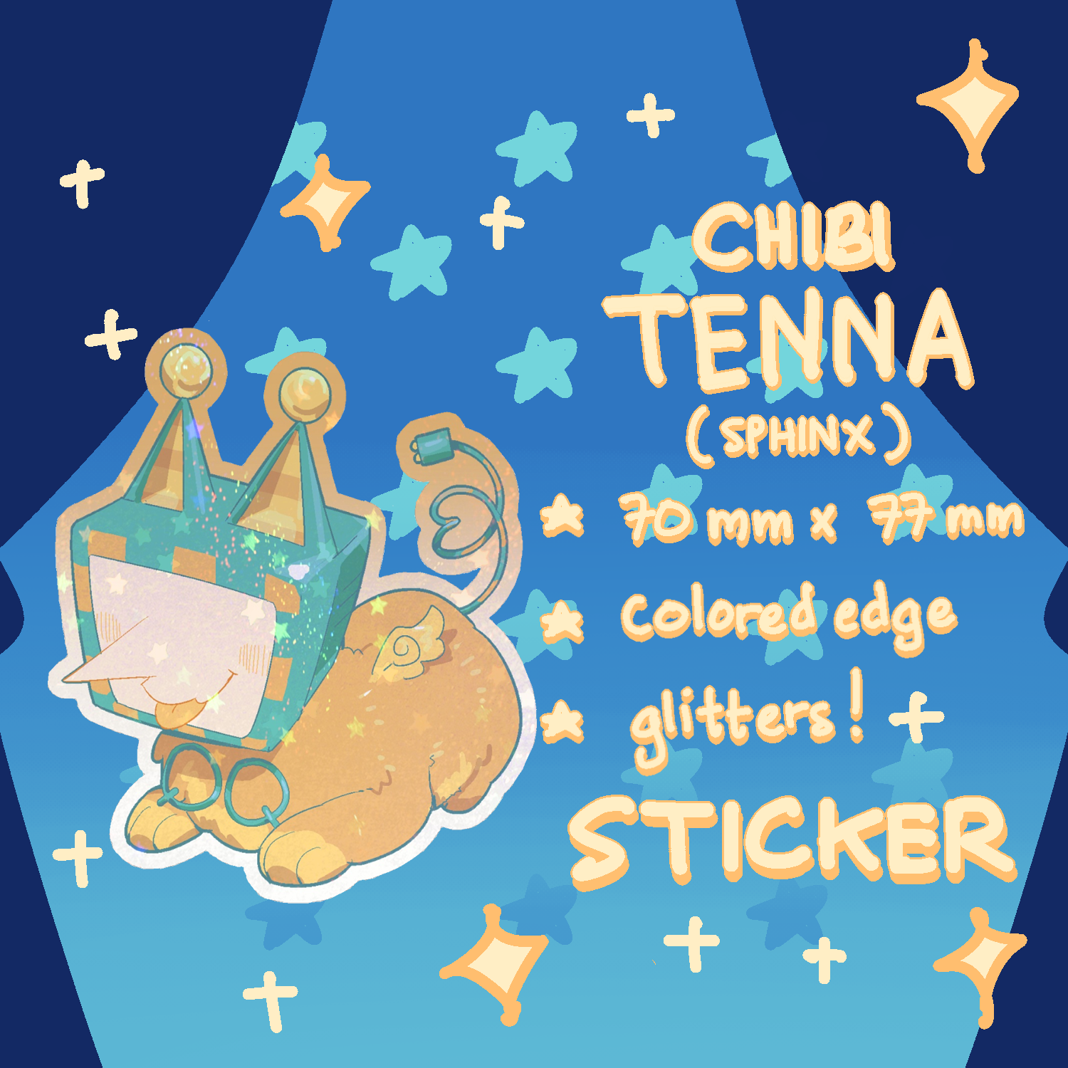 Sphinx Tenna! [Colored Edge Die Cut Sticker]