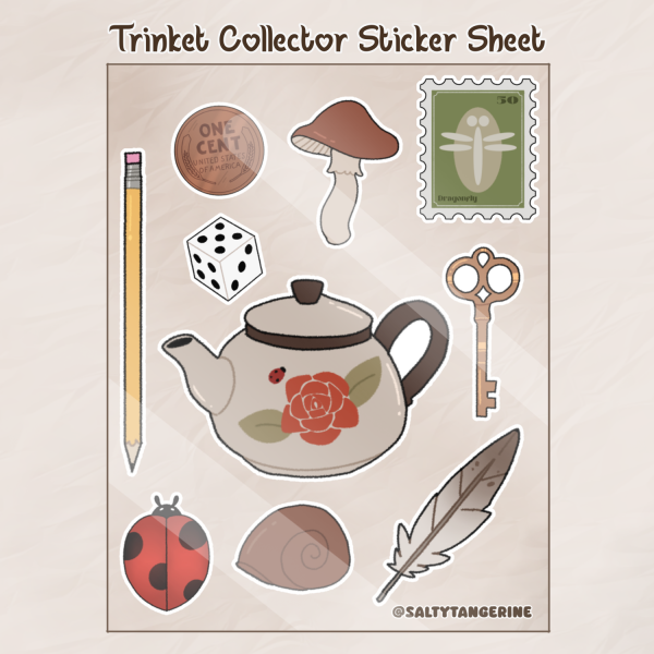 Trinket Collector Sticker Sheet