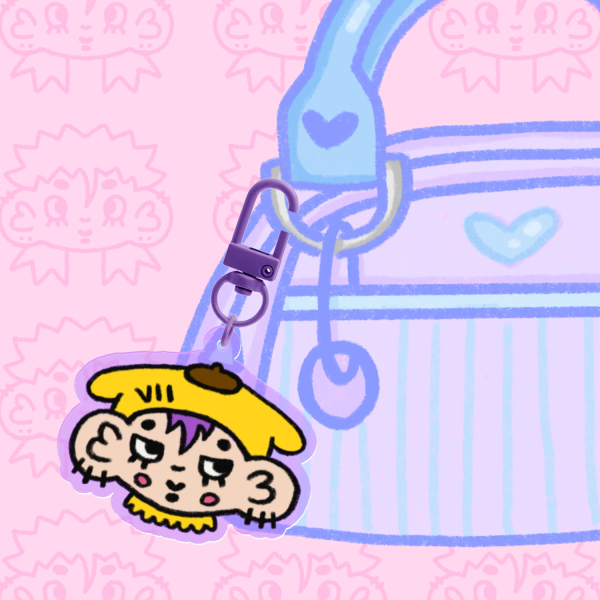 Pompompurin x Benni Purple Edge Keychain
