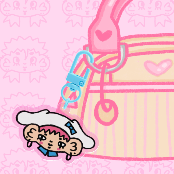 Cinnamoroll x Yubi Pink Edge Keychain 