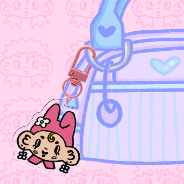My Melody x Mani Glitter Keychain