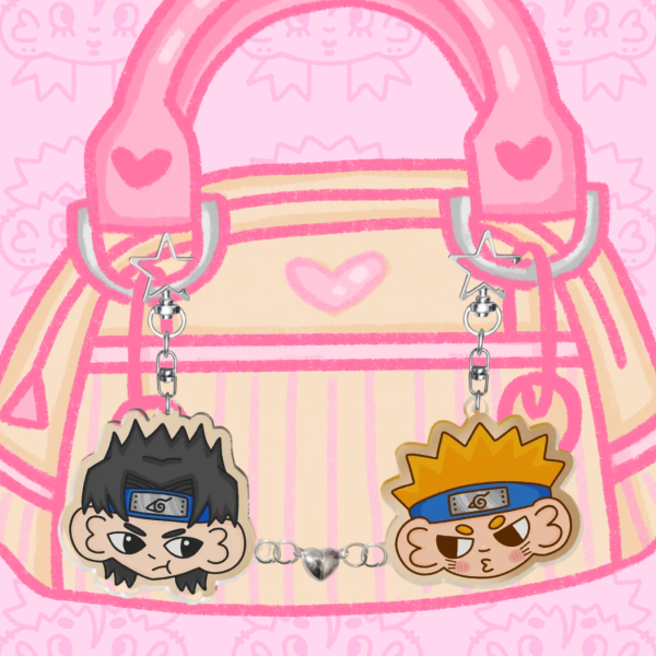 Naruto x Sasuke Magnet Keychains