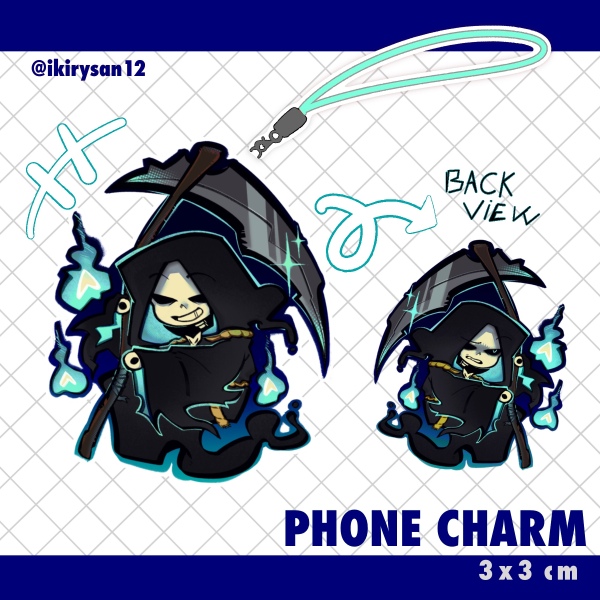Reaper Sans Phone Charm