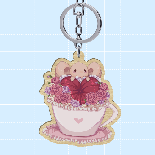 Cuppa Tea Mouse Keychain