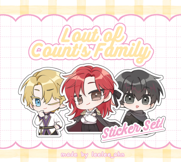 Lout of The Count's Family Die-cut Stickers Set