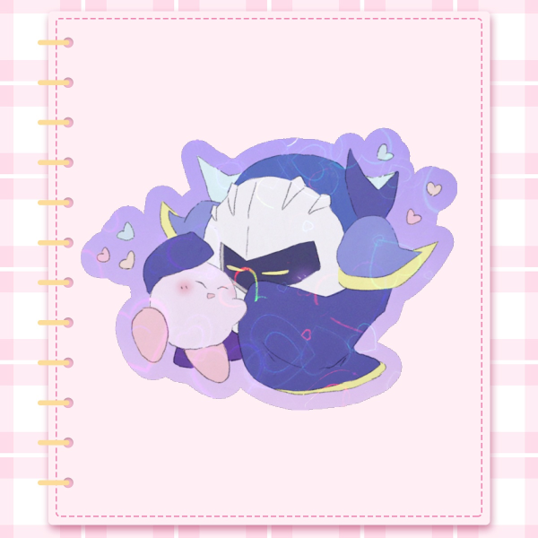 'It's Kirby Time' Kirby and Meta Knight sticker