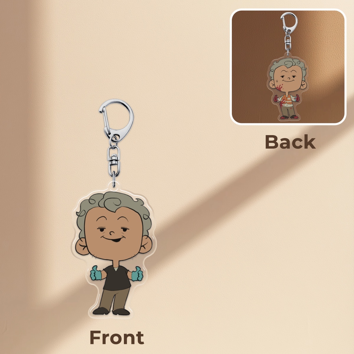 Dr. Jack Abbot 2.5-inch Double-Sided Epoxy Keychain | The Pitt