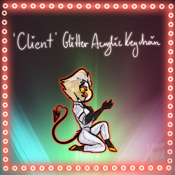 Lucifer 'Lovesick Client' Glitter Acrylic Keychains