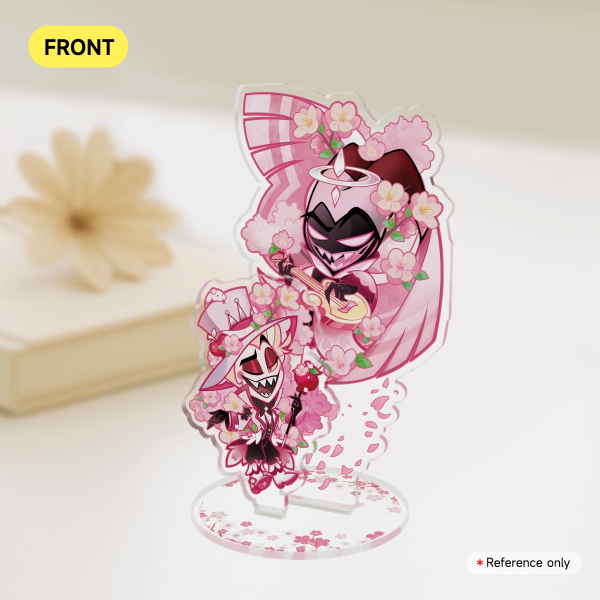 Hazbin Hotel Cherry Blossoms Lucifer and Adam Double Insert Acrylic Standees