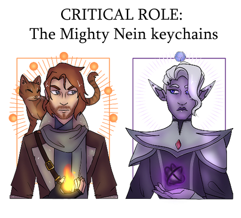 Critical Role Caleb + Essek Keychains
