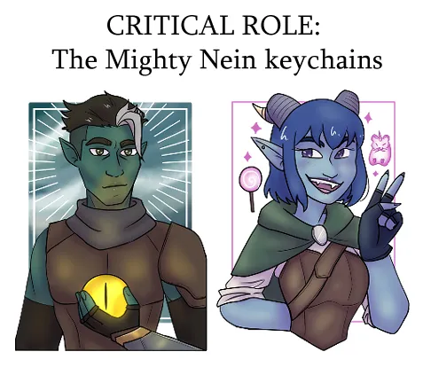 Critical Role Fjord + Jester Keychains
