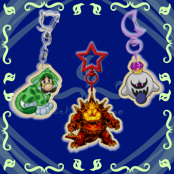 SMB Trio Wood Keychains