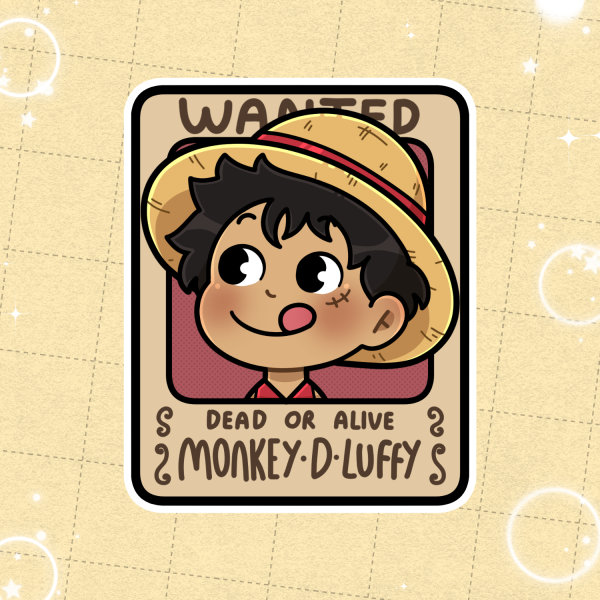 Luffy WANTED - Die Cut Stickers