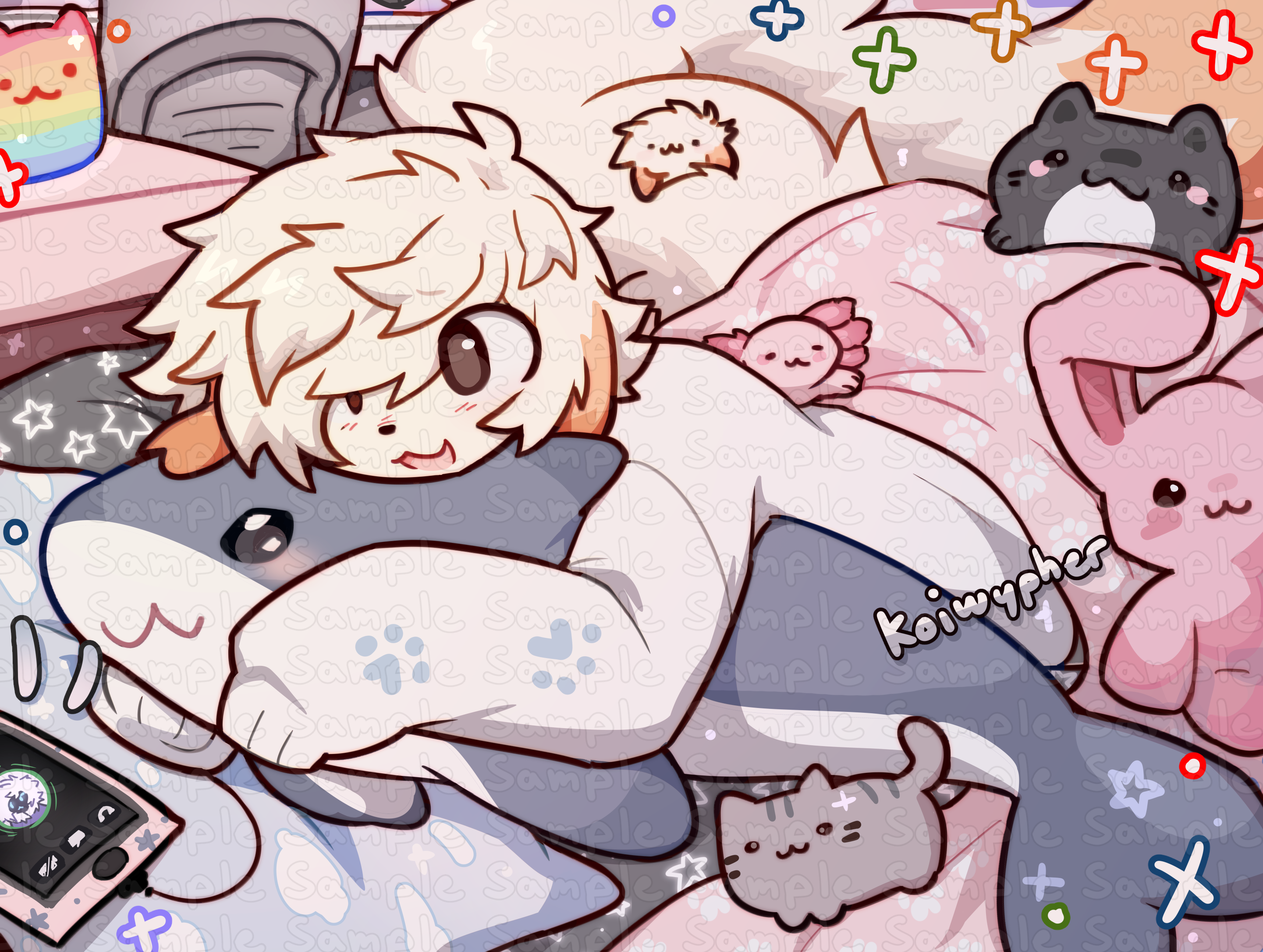 Wyphle's shop-Expertly crafted gooby goober trinkets :3 The fluffiest and sillest creature merch on the block. bg credit: k_szk