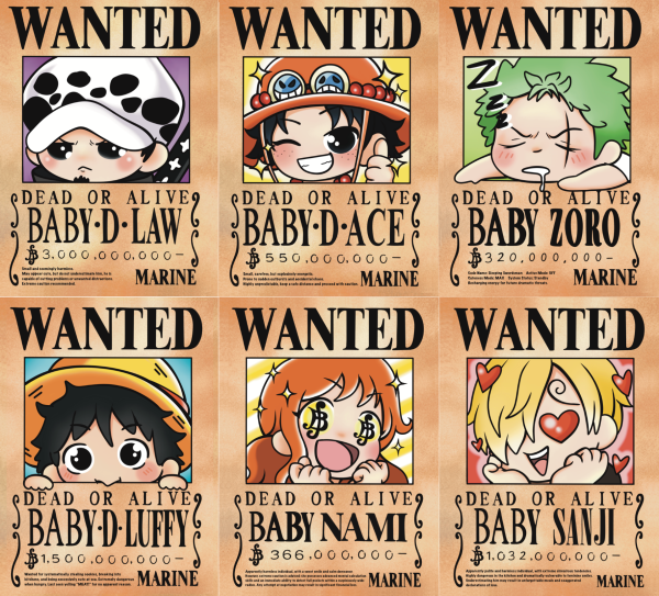 One Piece Chibi Photocard Set – Law, Ace, Zoro, Luffy, Nami & Sanji!,