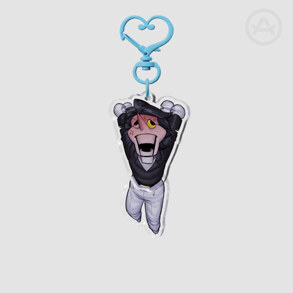 Angry Puppet Spamton Swinging Keychain