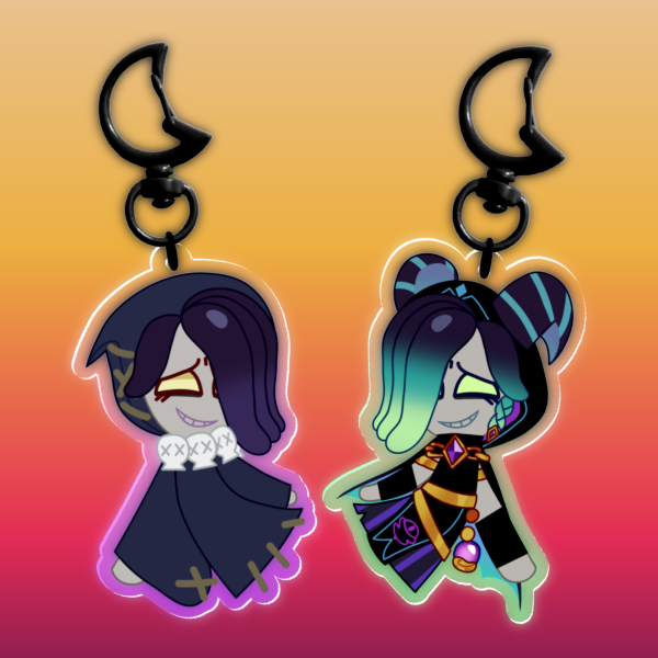 Licorice Cookie Clear Acrylic Keychain Set