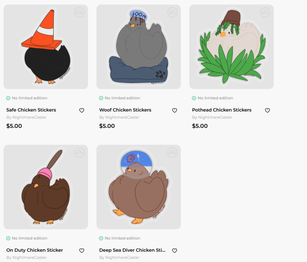 Chicken Sticker Set 1