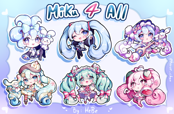 Miku 4 All Keychains