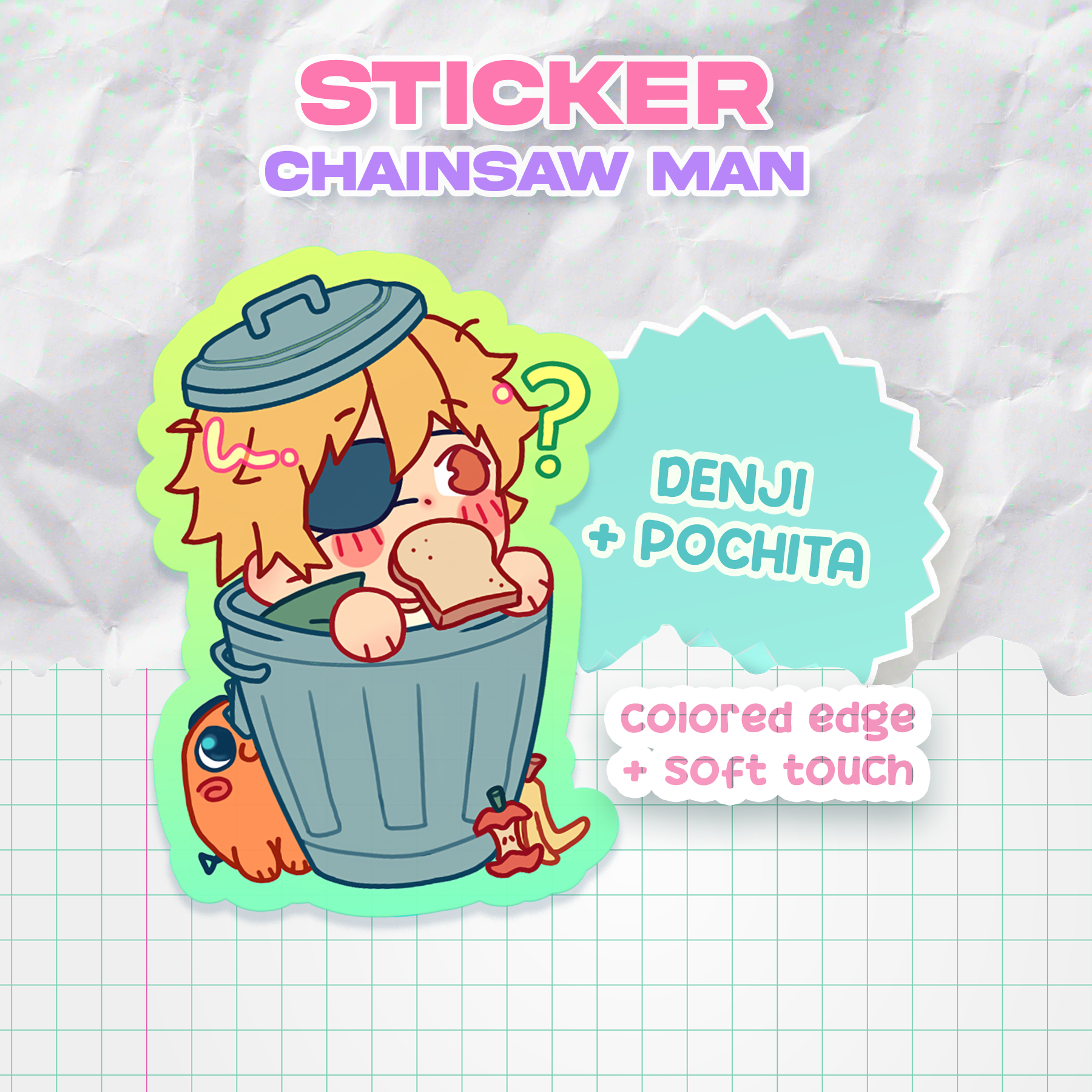 Denji - Chainsaw Man [Colored Edge Sticker]