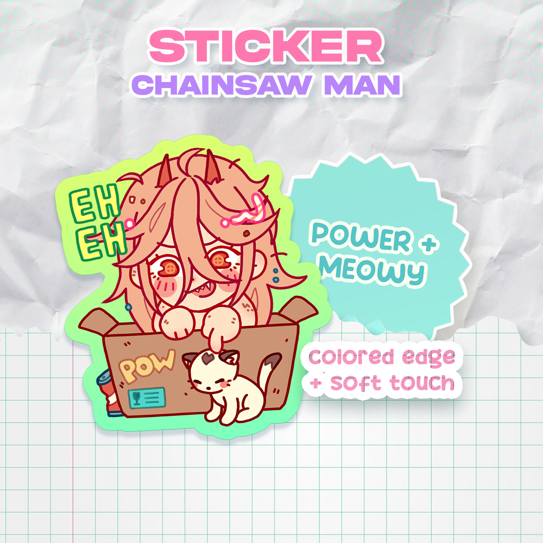 Power - Chainsaw Man [Colored Edge Sticker]