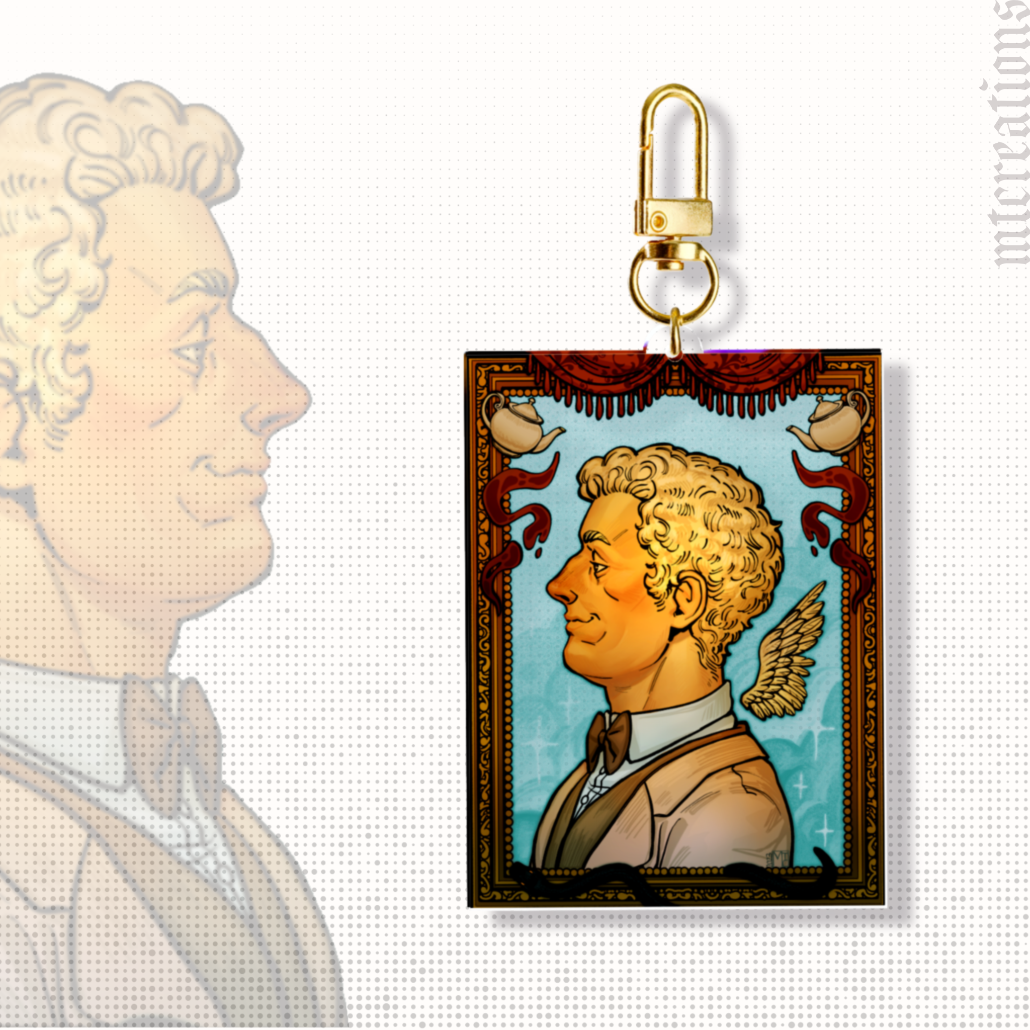 Aziraphale | Full Bleed Acrylic Keychain