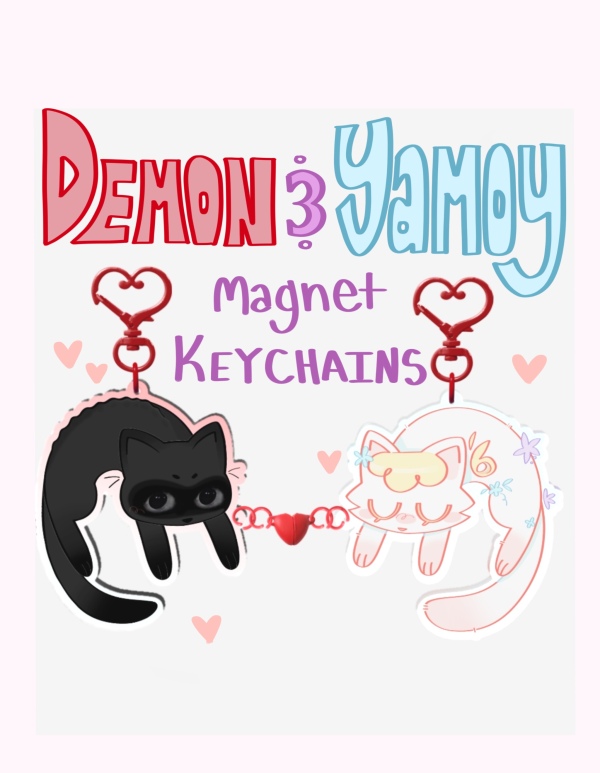 Yamoy and Demon Magnet Keychains