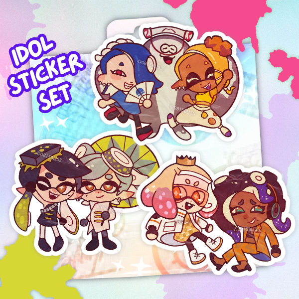 Splatoon Idol Sticker Set