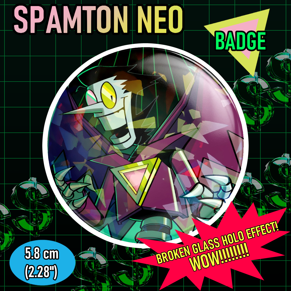 Spamton NEO Button Badge