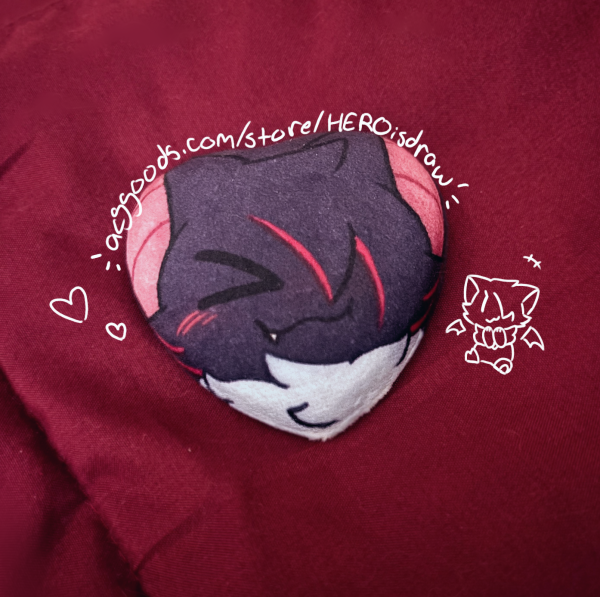 Bat Mascot Plush Pin