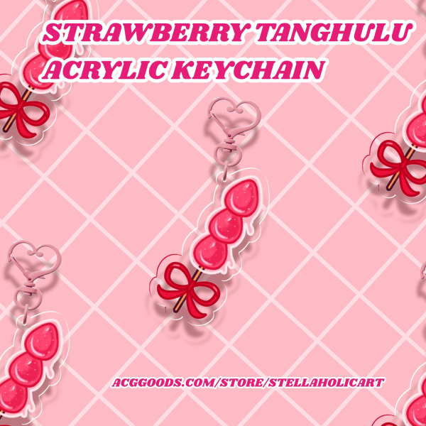 Strawberry Tanghulu - Acrylic Keychain