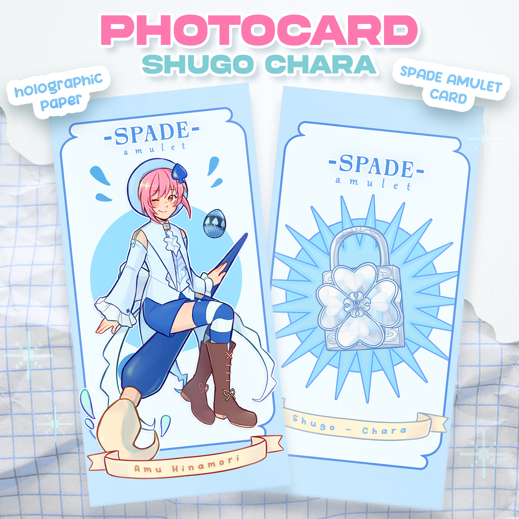Amu Spade - Shugo-Chara! [Holographic Photocard]