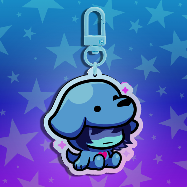 Dog Kris Rainbow Acrylic Keychain