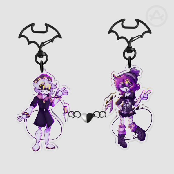 N x Uzi Acrylic Magnet Keychain