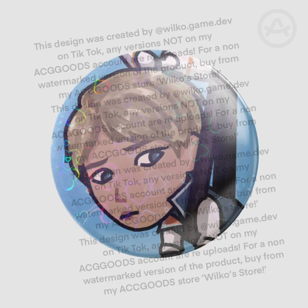 Kara AX400 Detroit Become Human chibi badge BLONDE (HOLOHEART)